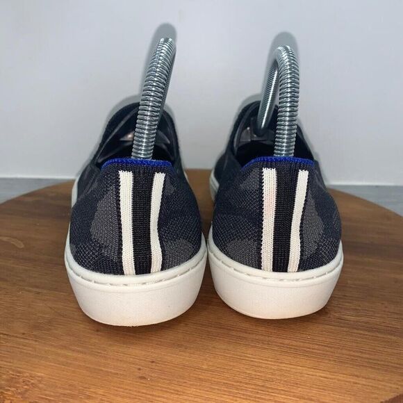 ROTHY’S Women’s Size 7 The Original Slip On Sneaker Camo Black /Grey /Blue - Picture 6 of 10